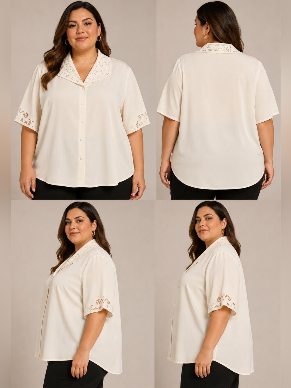 🍋 Classic & Chic Elizabeth Williams White Blouse – Size XLG (1636021)